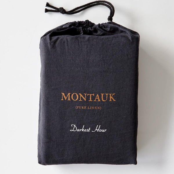 Pure Linen Quilt Cover Set - Darkest Hour