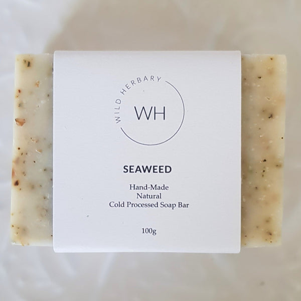 Handmade seaweed soap bar,Soap Bar, handmade, contains botanicals, cold processed soap bar