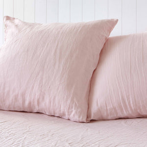 Powder Rose European Pillowcases (sold as pair: 65 x 65 cm)