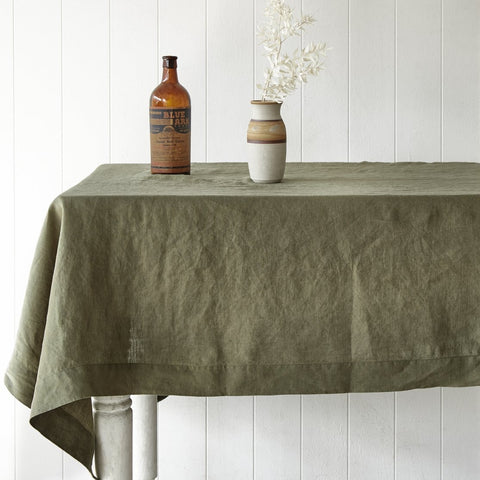 Green Linen Tablecloths