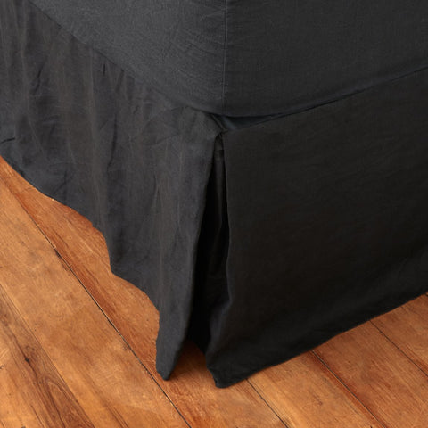 Pure linen valance in black