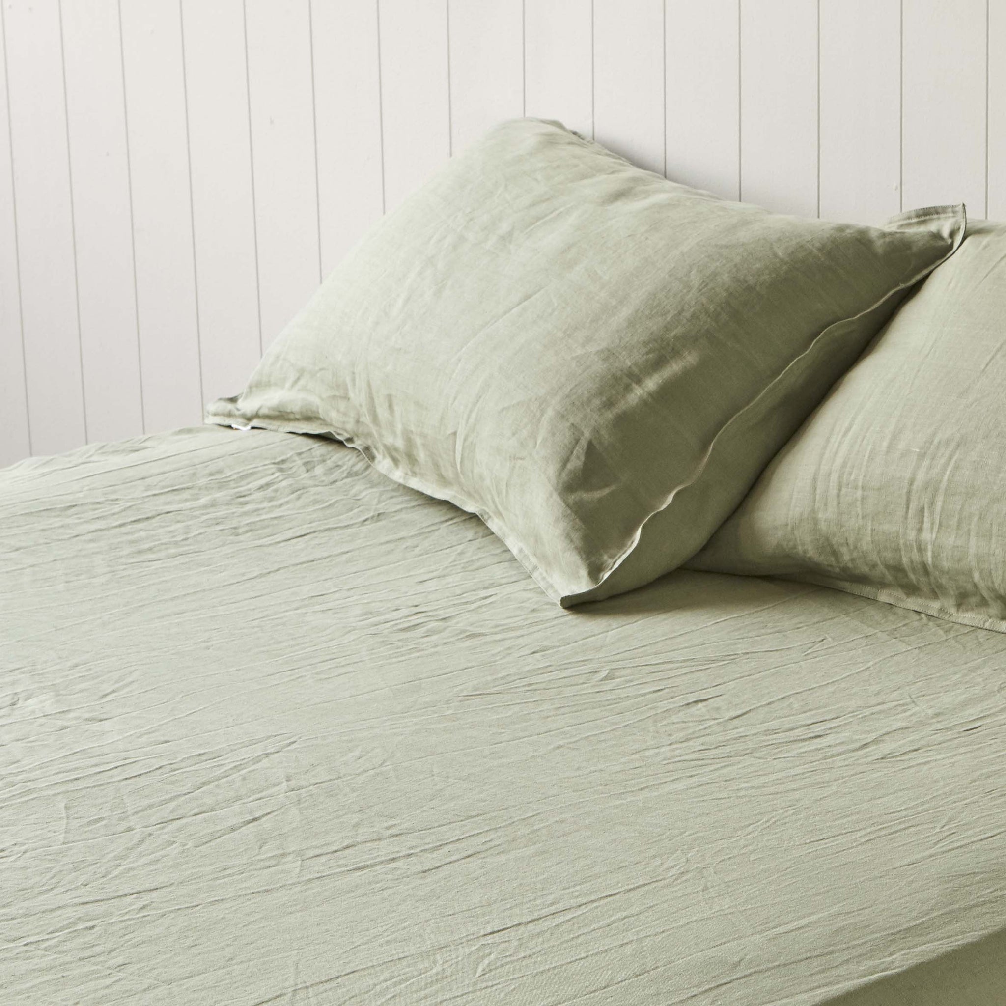 Pure Linen Fitted Sheet- Cactus