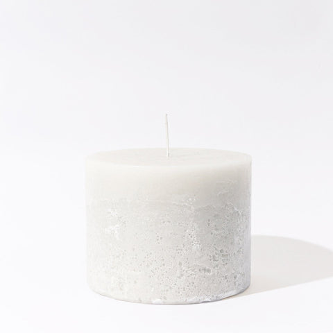Small white cathedral candle, long burn
