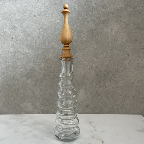 Glass Bottle with Wooden Stopper