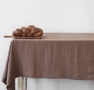 Chocolate Linen Tablecloths