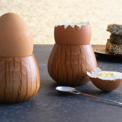 Wooden egg cups, craftsmanship and functionality, sleek and contemporary.  Turned from a single piece of Western Australian sustainable timber.