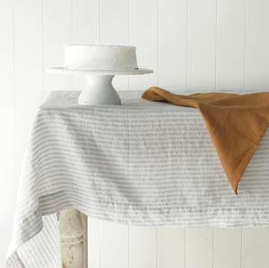 Misty Bay Pure Linen Tablecloth