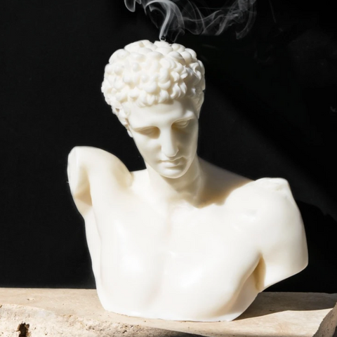 Hermes Bust Sculpture Candle by the Ancient Candle Co.