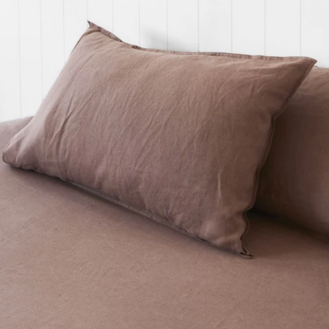 Chocolate Pure Linen Pillowcases