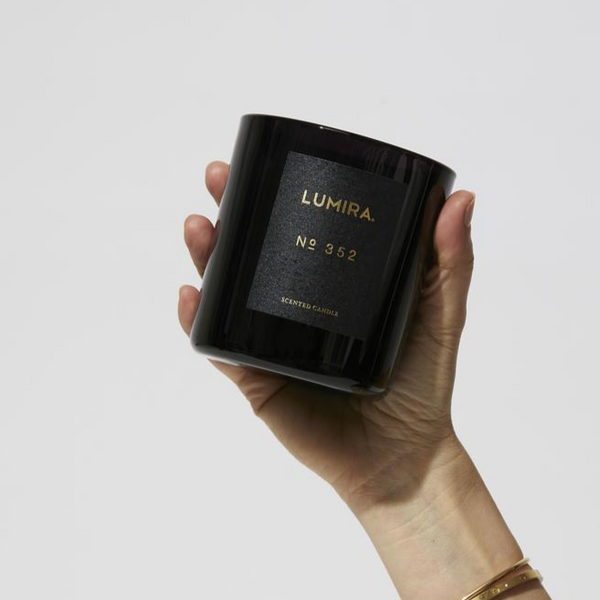 No352 Leather & Cedar Scented Candle by Lumira