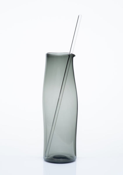 Handmade glass water pitcher