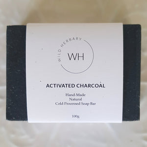 Activated Charcoal Soap Bar, handmade, contains botanicals
