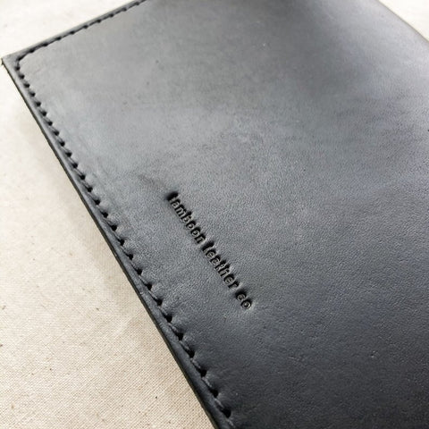 handmade black leather wallet