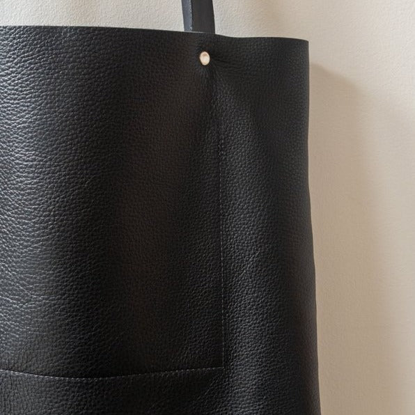 Tamboon Leather handmade black tote bag
