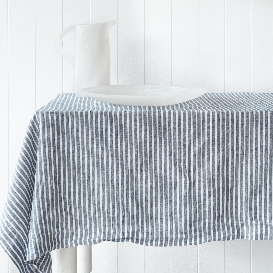 Ocean Stripe Linen Tablecloths